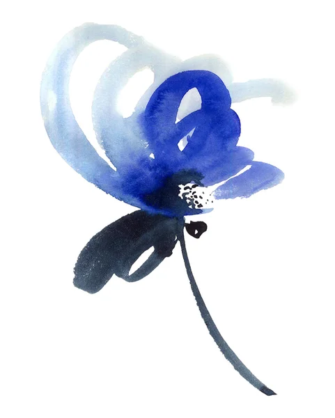 Εικονογράφηση μπλε λουλούδια — Φωτογραφία Αρχείου