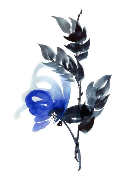 Ilustración de flores azules —  Fotos de Stock