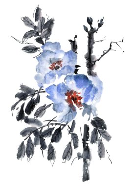 Suluboya çiçek çiçekler