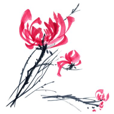 Kırmızı kasımpatı buketi