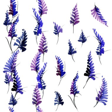 suluboya mavi çiçekler