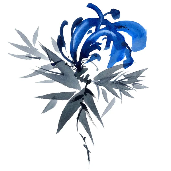 Blue flower illustration — Stock Photo, Image