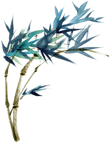 Bamboo watercolor illustration — Stock Photo, Image