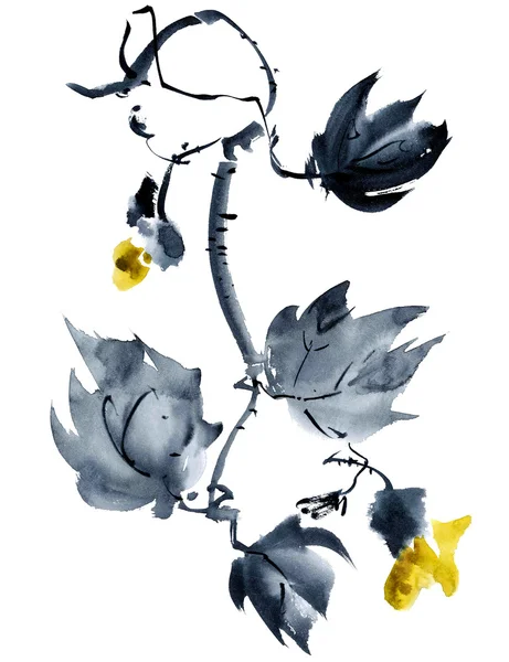 Gelbe Blume Illustration.. — Stockfoto