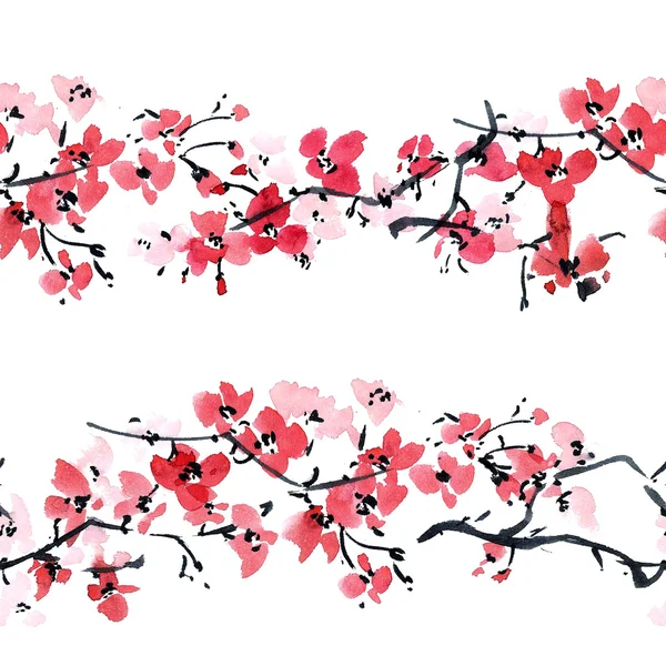 Sakura. Textura de fundo de flores. — Fotografia de Stock