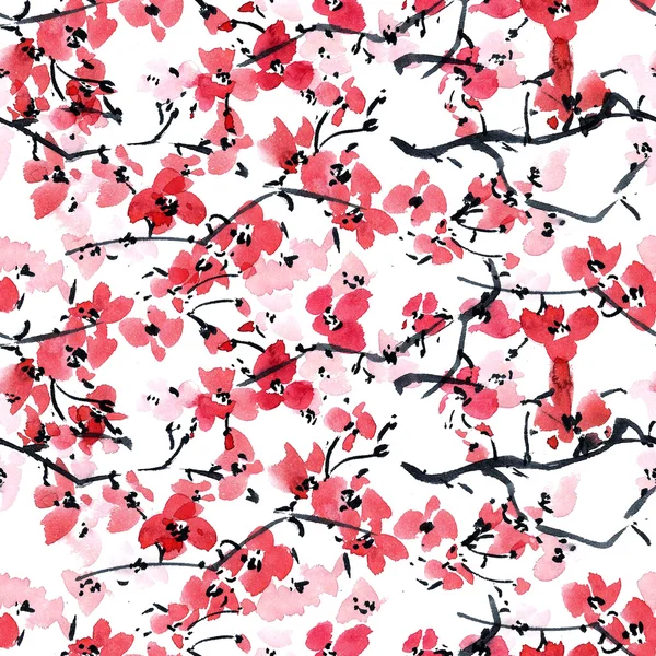 Sakura. Textura de fundo de flores. — Fotografia de Stock