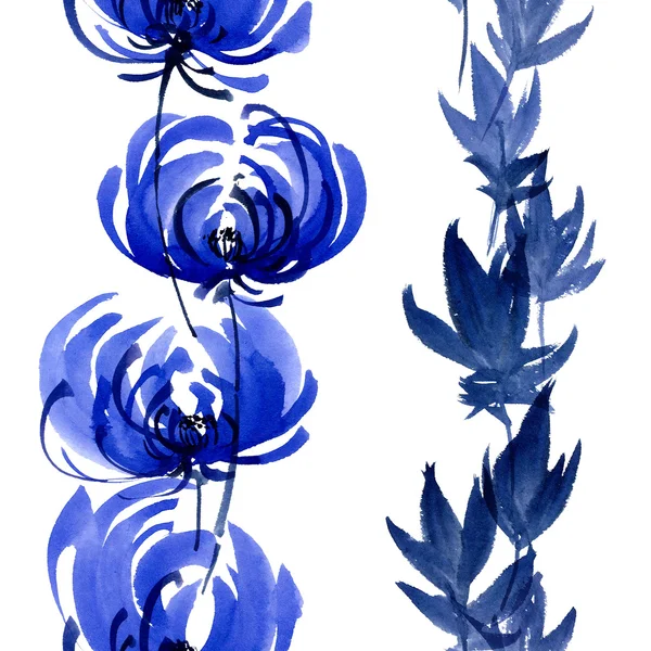 Kék virág mintával — Stock Fotó