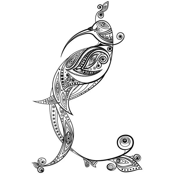 Ethnic ornament bird — Stock Photo, Image
