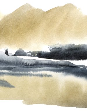 Suluboya soyut arkaplan - grunge desen ve su sıçramaları