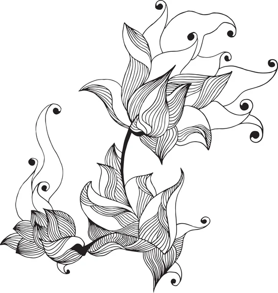 Květinové ilustrace — Stockový vektor