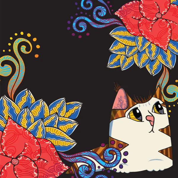 Caractère chat — Image vectorielle