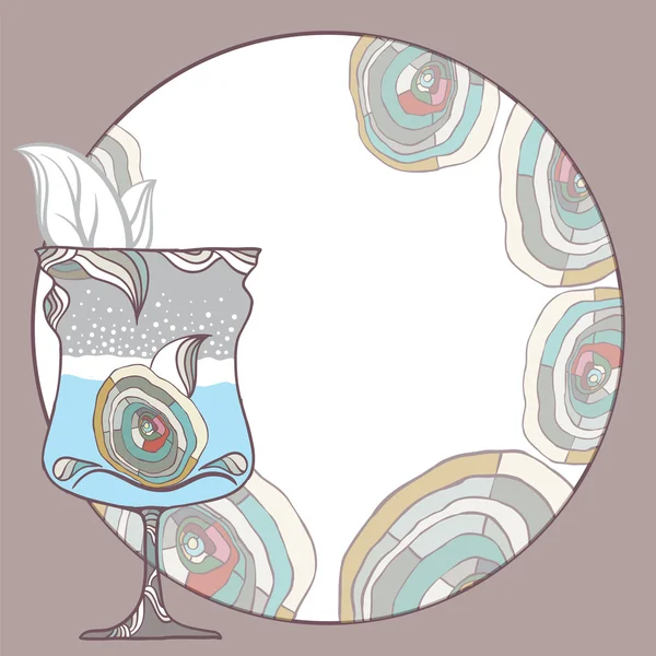 Goblet met drankje — Stockvector