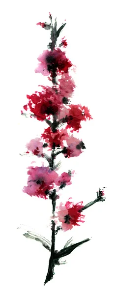 Akvarell festett virágok — Stock Fotó