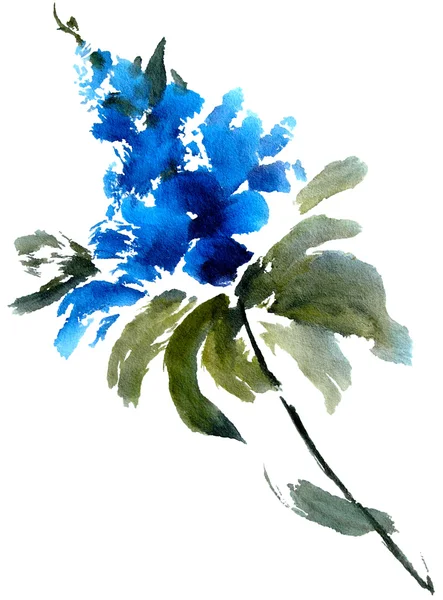 Akwarela kwiat ilustracja — Zdjęcie stockowe