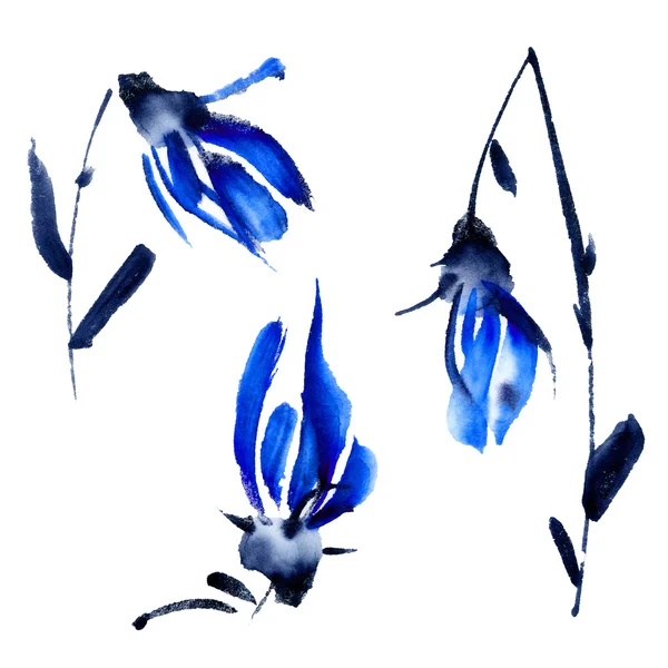 水彩画の花のイラスト — ストック写真