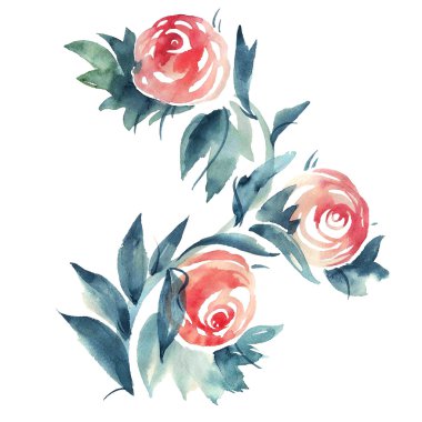 Gül ağacı. Çiçek şekil..