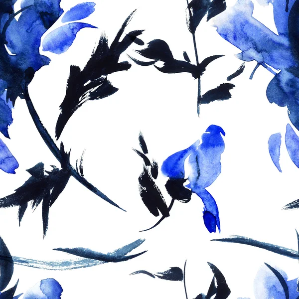 파란 꽃 그림 — 스톡 사진