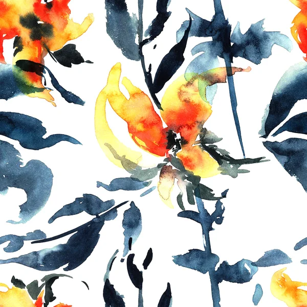 Ilustracja kwiaty akwarela — Zdjęcie stockowe