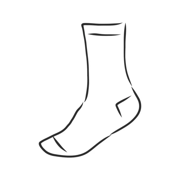 Socken Skizzenstil Editierbare Vektorillustration Isoliert Auf Weißem Hintergrund — Stockvektor