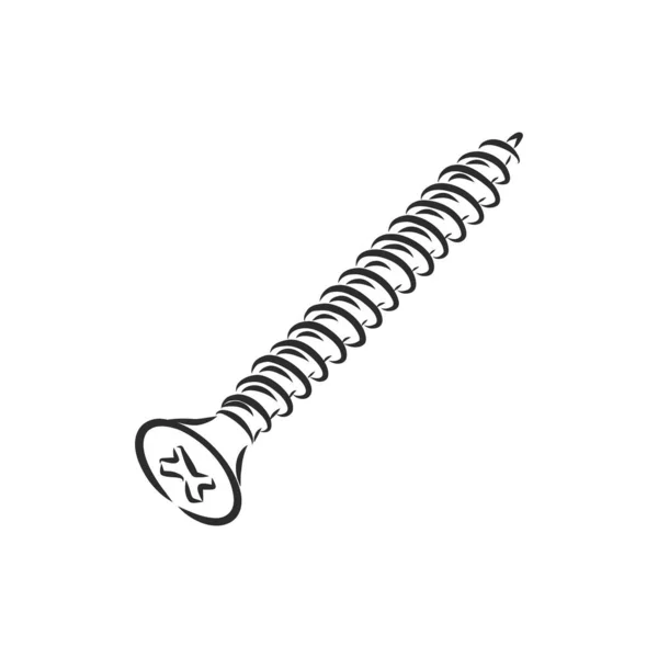ネジ爪は白地に隔離されてる ベクターイラスト — ストックベクタ