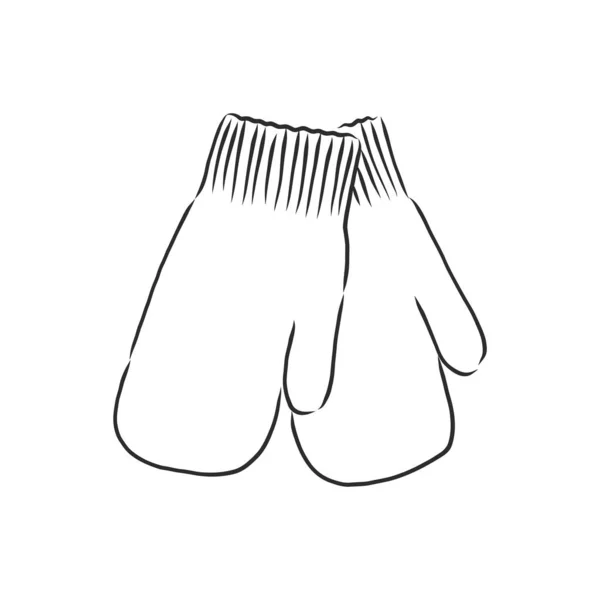 婴儿手套矢量草图图标孤立的背景 手绘婴儿手套图标 信息图形 网站或应用程序的婴儿手套草图图标 — 图库矢量图片