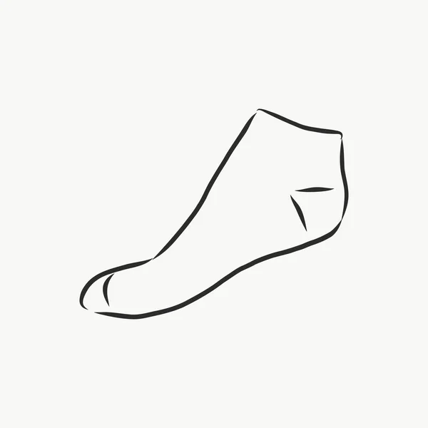 Ponožky Styl Náčrtku Upravitelné Vektorové Ilustrace Izolované Bílém Pozadí — Stockový vektor