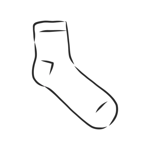 Calcetines Estilo Boceto Ilustración Vectorial Editable Aislada Sobre Fondo Blanco — Vector de stock