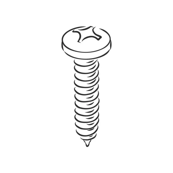 Винты Гвозди Изолированы Белом Фоне Векторная Иллюстрация — стоковый вектор