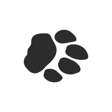 Kedi patisi ve pedleri taslak vektör grafikleri siyah ve beyaz çizim çekti