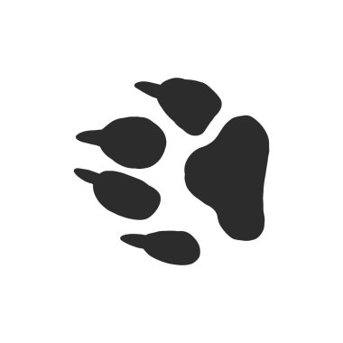 Kedi patisi ve pedleri taslak vektör grafikleri siyah ve beyaz çizim çekti