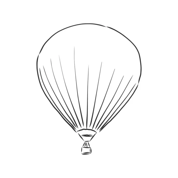 Gökyüzünde Yüzen Sıcak Hava Balonları Çizimi Özgürlük Seyahat Hareketlilik Eğlenceyi — Stok Vektör