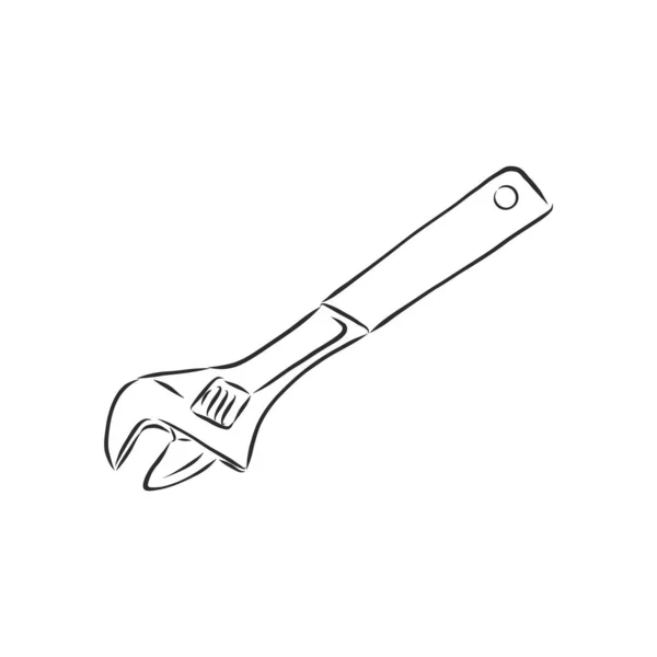 Llave Mano Dibujada Estilo Gráfico Ilustración Grabado Vectorial Vintage Para — Vector de stock