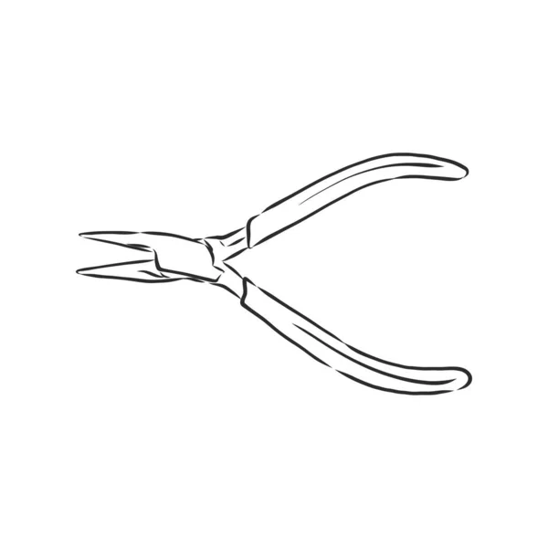 Pinces Outil Main Pinces Isolé Sur Fond Blanc Illustration Vectorielle — Image vectorielle