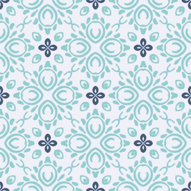 Çivit mavisi çizilmiş kusursuz desen