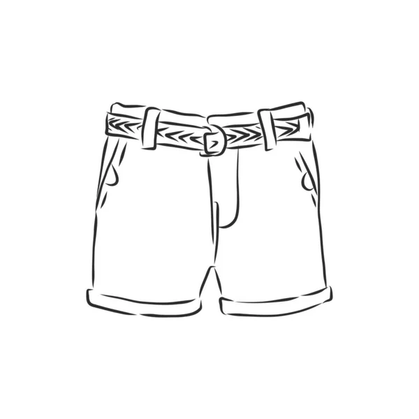 Ilustração Vetorial Shorts Roupas Casuais — Vetor de Stock
