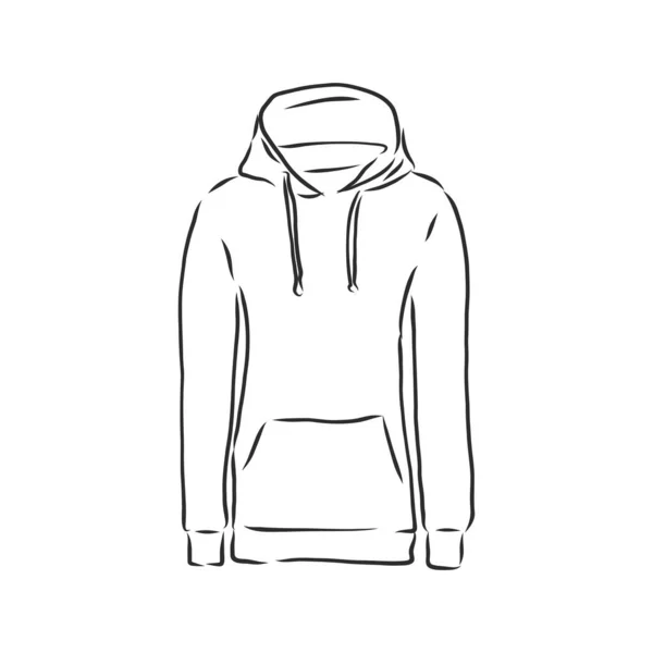 Hoodie Illustratie Tekening Graveren Inkt Lijn Kunst Vector — Stockvector