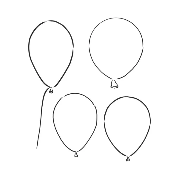 Balão Ilustração Estilo Doodle Balão Desenho Vetorial Ilustração —  Vetores de Stock