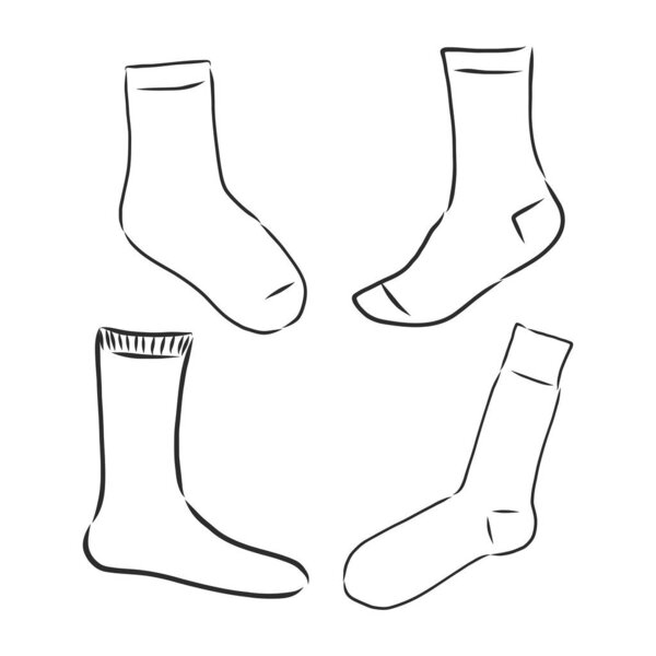 Socks sketch icon for web, mobile and infographics. Hand drawn Socks icon. Socks vector icon. Socks icon isolated on white background.