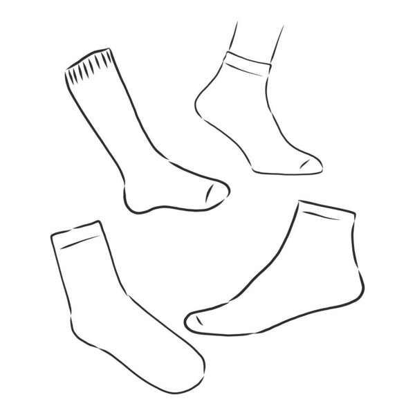 Socks sketch icon for web, mobile and infographics. Hand drawn Socks icon. Socks vector icon. Socks icon isolated on white background.