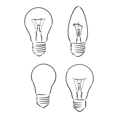 Ampul. Vektör lambası vektör vektörü çizimi çizimi