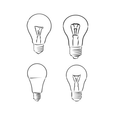 Ampul. Vektör lambası vektör vektörü çizimi çizimi