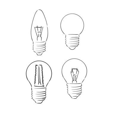 Ampul. Vektör lambası vektör vektörü çizimi çizimi