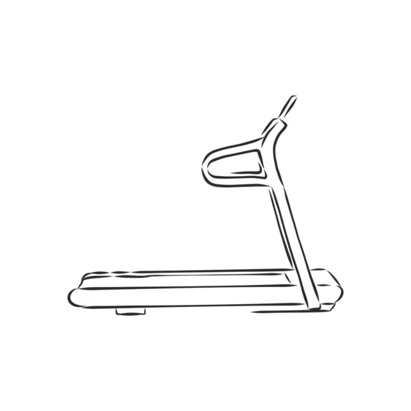 Treadmill Doodle Estilo Boceto Ilustración Dibujado Mano Vector — Vector de stock