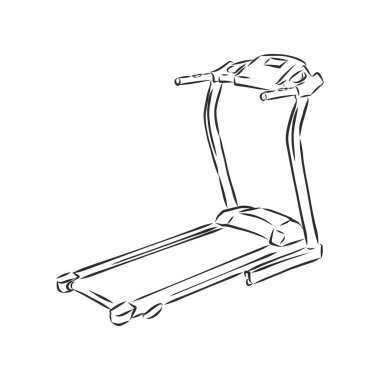 Koşu bandı çizim stili el çizimi vektörü