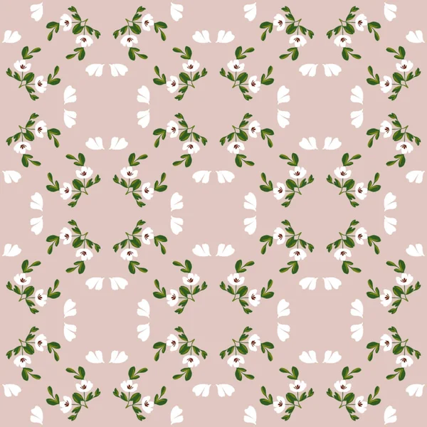 Abstrakte Florale Nahtlose Muster Mit Gänseblümchen Einfache Fantasieblumen Aus Kleinen — Stockfoto