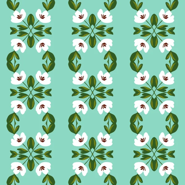 Abstract Bloemloos Naadloos Patroon Met Madeliefjes Eenvoudige Fantasie Bloemen Gemaakt — Stockfoto
