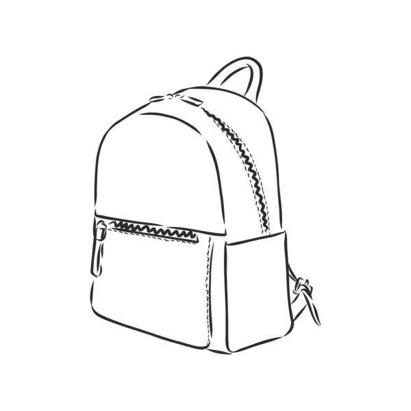 Vektor skiss illustration - hipster ryggsäck. ryggsäck vektor skiss illustration — Stock vektor