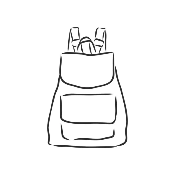 Vektör çizimi çizimi - hipster sırt çantası. Sırt çantası vektör çizimi çizimi — Stok Vektör