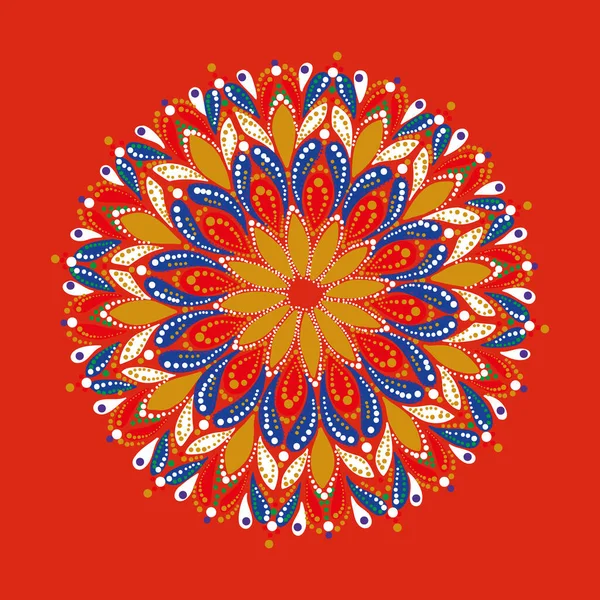 Rund Prydnad Design Etnisk Mandala Vektorillustration — Stock vektor