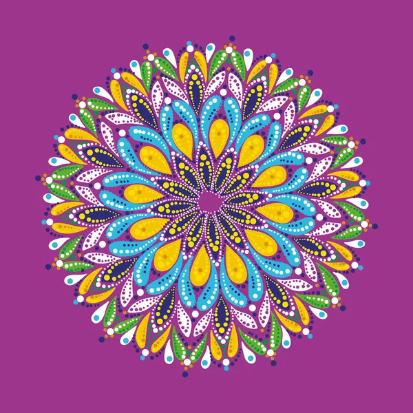 Runde Ornamente Ethnisches Mandala Vektorillustration — Stockvektor